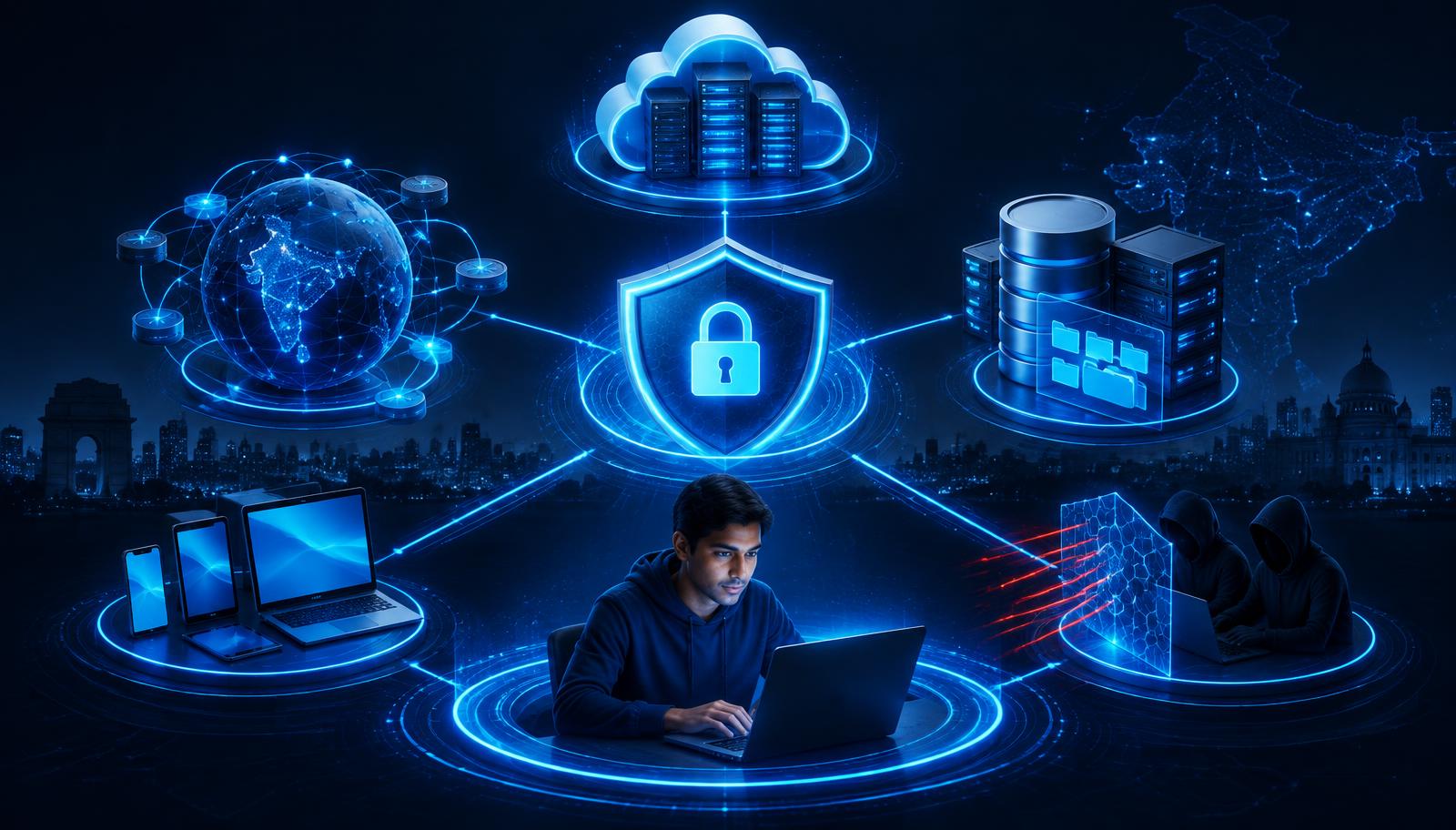 Editorial illustration for What is cyber security? A beginner's guide for India
